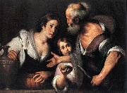 Bernardo Strozzi Prophet Elijah and the Widow of Sarepta painting